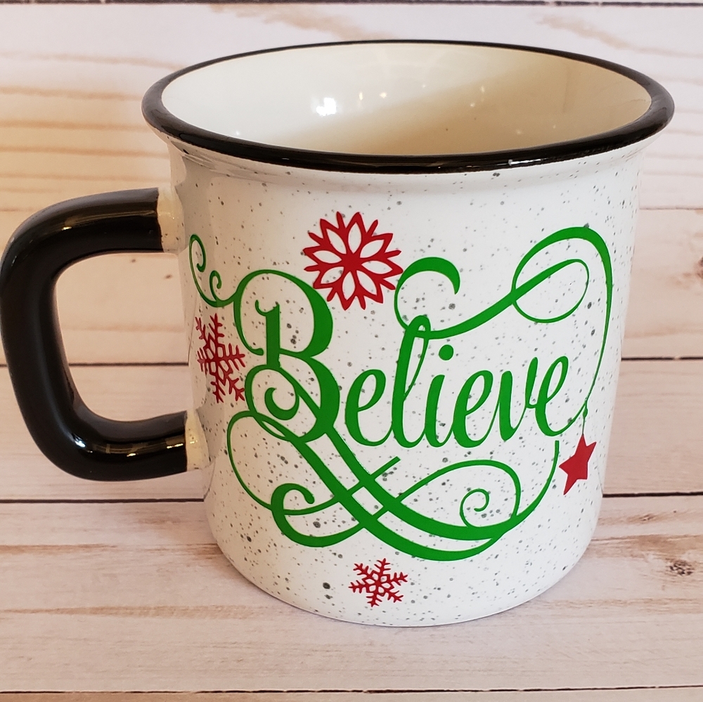 Child's size ceramic Christmas mug.